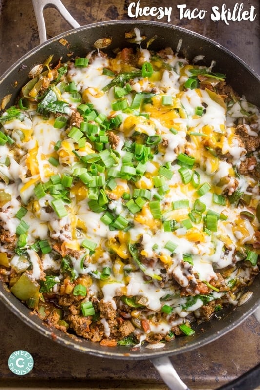 Cheesy taco skillets- this recipe is our family's favorite!